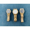 3x Vintage Gents Gold Plated Classic Watches! including A La Montre!