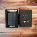 Rare collectors vintage black Zippo lighter never used in original casing