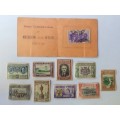 Rare collectors Rhodesian stamps as well as commemorative Mussolini & Hitler stamp
