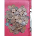 Vintage Collectors South African quarter pennies and file with sleeves