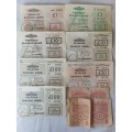 Collectors selection of savings bonds from the 1950`s to the 1980`s as well as fuel coupons