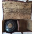 Three Vintage Collectors bowls with two leather satchel bags