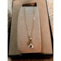9CT SOLID GOLD CHAIN AND PENDANT SET