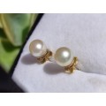 9CT GOLD CULTURED PEARL EARRINGS