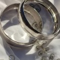STERLING THICK BANGLES LOT