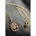 9CT GOLD PENDANT AND CHAIN SET