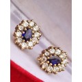 9CT GOLD VINTAGE SAPPHIRE EARRINGS
