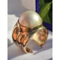 Estate Find 9ct Gold Mabe Pearl Ring