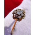 Estate Find Diamond Flower Cluster Ring