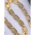 9ct Gold Vintage 4mm Flat Link Bracelet