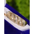 9ct Gold Twist Diamond Ring