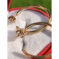 9ct Gold Twist Hoop Earrings