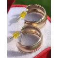 9ct Gold 6MM Wide Open Hoop Earrings
