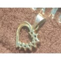 9ct Gold Heart Studded Pendant