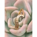 9ct Diamond Wishbone Design Ring