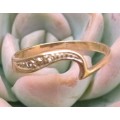9ct Diamond Wishbone Design Ring