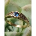 9ct Gold Diamond Sapphire Ring