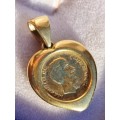 9ct Gold Emperador 1865 Coin Pendant