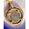 9ct Gold Emperador 1865 Coin Pendant