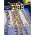 9ct Gold 4MM Square Link Necklace