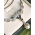 Vintage Sapphire Pearl Necklace