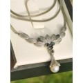 Vintage Sapphire Pearl Necklace