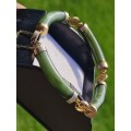 Green Nephrite Jade Vintage Bracelet