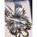 Sterling Silver Large Marcasite Brooch