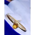 9ct Gold Vintage Citrine Stacking Ring