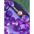 Rare 18ct Gold Clasp Amethyst Necklace