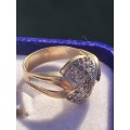 Estate Find 14ct Diamond Cluster Ring
