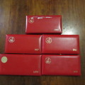 LUSTROUS 5 EARLY 2ND DECIMAL PROOF SETS - 1966-1970 - NO GOLD