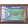 RUGBY WORLD CUP 1999 £2 - BRILLIANT UNCIRCULATED