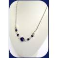 Lapis Lazuli Chain Necklace - Throat and Third Eye Chakra