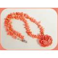 Pink Salmon coloured Coral Necklace to support the Heart Chakra