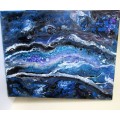 Acrylic Pour Painting  -  Milky Way