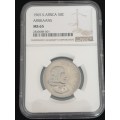 1965 SOUTH AFRICA 50c     - AFRIKAANS-     NGC GRADED MINT STATE MS65