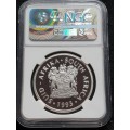 1993 SOUTH AFRICA SILVER R2 -PEACE/VREDE- NGC GRADED PF69 ULTRA CAMEO. FINEST GRADE!