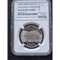 1985 SILVER R1 -PARLIAMENT ANNIVERSARY-  NGC GRADED PF63 ULTRA CAMEO