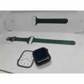 Apple Series 7 Green Aluminum case clover sport band 41mm preowned