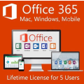 Microsoft Office 365 For Windows & Mac Pro Plus - 5 PC Devices (DEC SPECIAL)