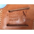Bianchi #5BH .38 .357 light brown leather holster , very good condition