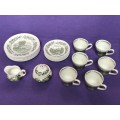English Countryside Royal Art Pottery Staffordshire Tea -Set, Coffee-Set
