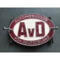 German Car badge AVD `Automobil Club von Deutschland, logo, vintage,