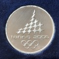 Olympic Coin TORINO 2006 Winter Games, COLLECTORS ITEM, from Italy, incl. Certificate