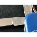 VICTORINOX knife blue vintage 58mm with logo (Steiner)  SWISS MADE