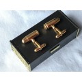 Cufflinks ammo design, bullet design, colour gold, metal