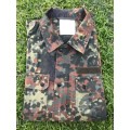 German Military Jacket / Shirt , light, camo Size L , secondhand