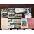 Vintage UK brochures and postcards + scotland lot , rare, castle royal, queen, windsor, QE2