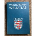 Westermann Weltatlas Hessen , German, Germany,vintage, rare, collectors item, from 1969,worldatlas